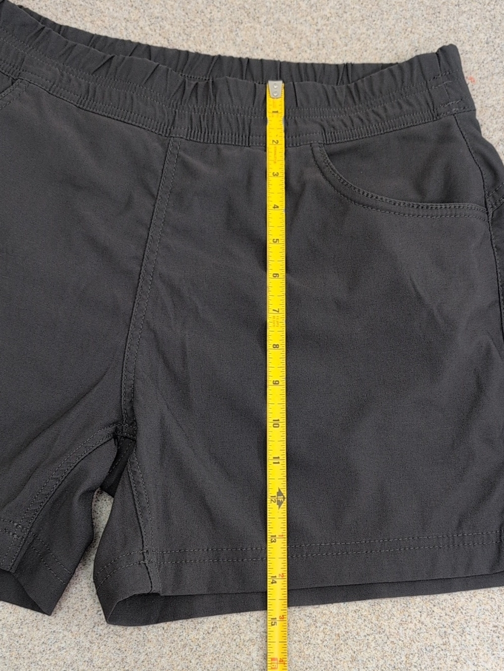 Prana Shorts, Elastic Waist, Pockets, 5 In Inseam Women's Size 12 - Picture 7 of 15